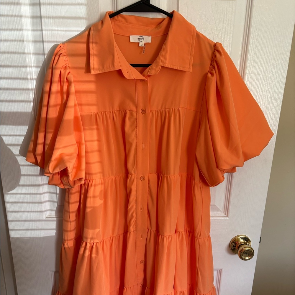 Entro Vibrant Tangerine Dress